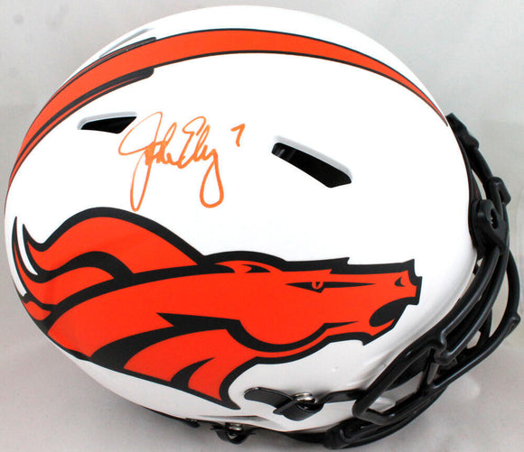 John Elway Signed Broncos F/S Lunar Speed Authentic Helmet- Beckett W Hologram