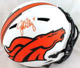 John Elway Autographed Denver Broncos Lunar Speed F/S Helmet- Beckett W *Orange