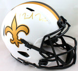 Michael Thomas Signed Saints Authentic Lunar F/S Helmet- Beckett W Holo *Gold