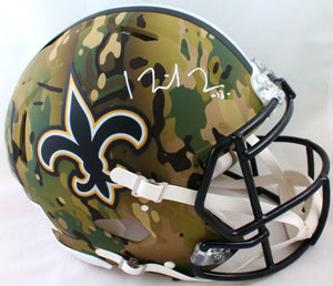 Michael Thomas Autographed Saints Authentic Camo F/S Helmet- Beckett W Hologram