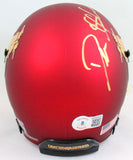 Deion Sanders Signed Florida State Tradition Schutt Mini Helmet- Beckett W *Gold