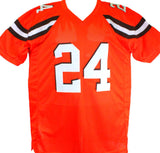 Nick Chubb Autographed Orange Pro Style Jersey- Beckett W Hologram *Black