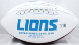 TJ Hockenson Autographed Detroit Lions Logo Football- Beckett W Hologram *Black