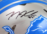 TJ Hockenson Signed Detroit Lions F/S Speed Authentic Helmet- Beckett W *Black