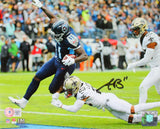 AJ Brown Autographed Titans 8x10 Catch Vs Saints Photo- Beckett W *Black