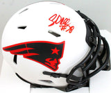 Corey Dillon Autographed Patriots Lunar Mini Helmet- Beckett Hologram *Red