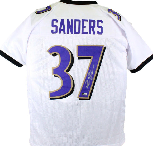 Deion Sanders Autographed White Pro Style Jersey - Beckett W Hologram *Silver