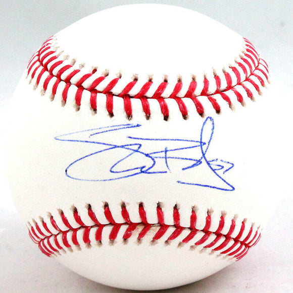 Shane Bieber Autographed Rawlings OML Baseball- Beckett W Hologram *Blue