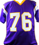 Steve Hutchinson SIgned Purple Pro Style Jersey With HOF- Beckett W holo  *Black