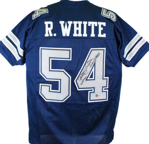 Randy White Autographed Blue Pro Style Jersey w/2 Insc.- Beckett W Hologram Auth