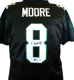 Elijah Moore Autographed Black Pro Style Jersey - Beckett W Hologram *Black