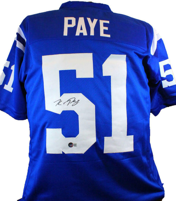 Kwity Paye Autographed Blue Pro Style Jersey- Beckett W Hologram *Black