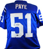 Kwity Paye Autographed Blue Pro Style Jersey- Beckett W Hologram *Black