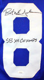 Butch Johnson Autographed Blue Pro Style Jersey W/ SB- JSA Witnessed Auth