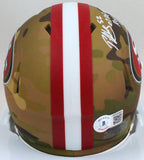 Patrick Willis Autographed SF 49ers Camo Speed Mini Helmet w/ Insc- BA W Holo