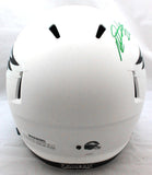 Miles Sanders Autographed Eagles F/S Lunar Speed Helmet - JSA W Auth *Green