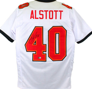 Mike Alstott Autographed White Pro Style Jersey - Beckett W Hologram *Black *4