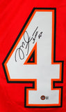 Mike Alstott Autographed Red Pro Style Jersey- Beckett W Hologram *Black