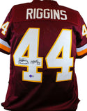 John Riggins Autographed Maroon Pro Style Jersey w/ HOF- BA W Hologram *Black