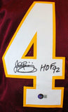 John Riggins Autographed Maroon Pro Style Jersey w/ HOF- BA W Hologram *Black