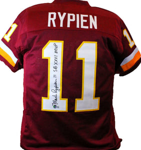 Mark Rypien Autographed Maroon Pro Style Jersey W/ SB MVP- Beckett W Hologram