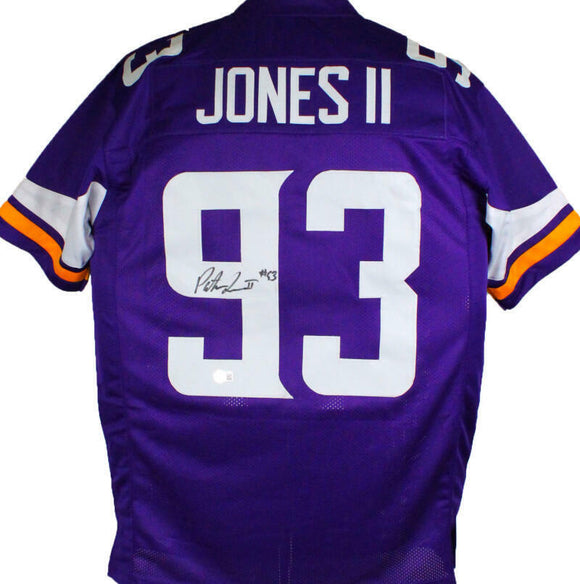 Patrick Jones Autographed Purple Pro Style Jersey- Beckett W Hologram *Black