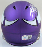 Adrian Peterson Signed Minnesota Vikings Speed Mini Helmet-Beckett W Hologram