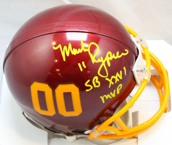 Mark Rypien Signed Washington Mini Helmet w/SB Champs- Beckett W Hologram *Y