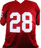 Adrian Peterson Autographed Crimson College Style Jersey- Beckett W Hologram