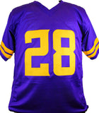 Adrian Peterson Autographed Purple Pro Style Jersey- Beckett W hologram Auth *2