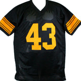 Troy Polamalu Autographed Black/Yellow Pro Style Jersey- Beckett W Hologram *Blk