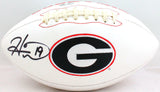 Hines Ward Autographed Georgia Bulldogs Logo Football - Beckett W Hologram