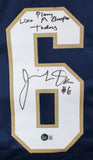 Jeremiah Owusu-Koramoah Autographed Blue College Style Jersey w/ Insc- BA W Holo