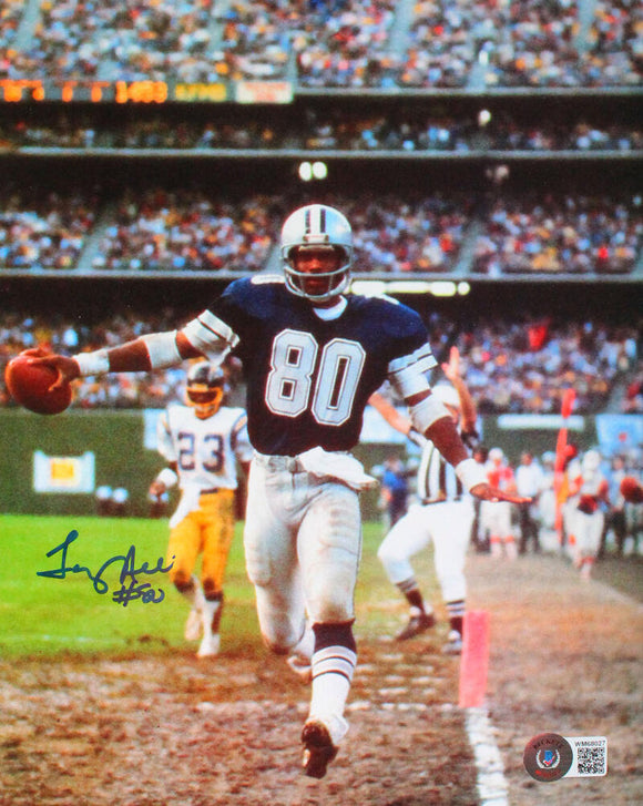 Tony Hill Autographed Dallas Cowboys 8x10 TD Photo- Beckett W Hologram *Blue