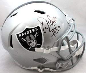 Warren Sapp Signed Oakland Raiders Full Size Speed Helmet w/ HOF- Beckett W Holo