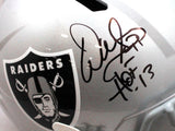 Warren Sapp Signed Oakland Raiders Full Size Speed Helmet w/ HOF- Beckett W Holo