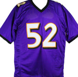 Ray Lewis Autographed Purple Pro Style Jersey-Beckett W Hologram *Black