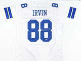 Michael Irvin Autographed White Pro Style Jersey-Beckett W Hologram *Silver