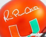 Michael Irvin Signed Miami Hurricanes Orange Schutt Mini Helmet-Beckett W Holo