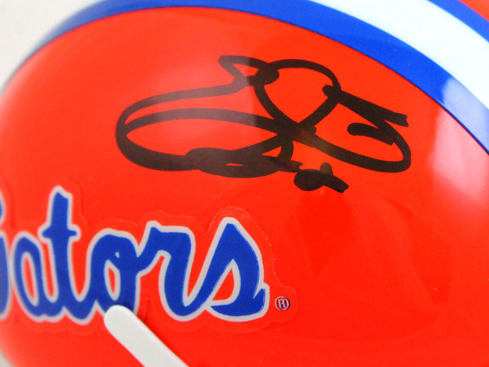 emmitt smith florida helmet Emmitt Smith Autographed Florida Gators Schutt Mini Helmet-Beckett W H –  The Jersey Source