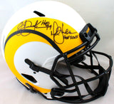 Faulk/Dickerson Signed Rams Lunar Speed Authentic FS Helmet w/HOF-BAW Hologram