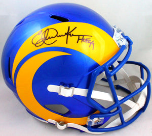 Eric Dickerson Autographed F/S LA Rams 2020 Speed Helmet With HOF-Beckett W Holo