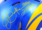 Eric Dickerson Signed Rams FS 2020 Speed Authentic Helmet w/2 Insc-BeckettW Holo