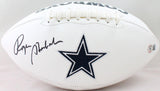 Roger Staubach Autographed Dallas Cowboys Logo Football-Beckett W Hologram *Blk