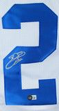 Emmitt Smith Autographed White Pro Style Jersey-Beckett W Hologram *Silver