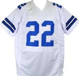 Emmitt Smith Autographed White Pro Style Jersey-Beckett W Hologram *Silver