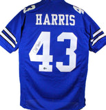 Cliff Harris Autographed Blue Pro Style Jersey-Beckett Hologram *Black