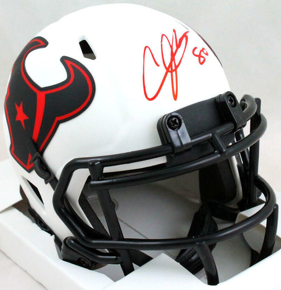 Andre Johnson Autographed Houston Texans Lunar Speed Mini Helmet-JSA W Auth *Red