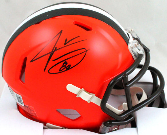 Jarvis Landry Signed Cleveland Browns  Speed Mini Helmet-Beckett W Hologram *Blk