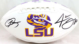 Jarvis Landry/Odell Beckham Autographed LSU Tigers Logo Football-Beckett W Holo